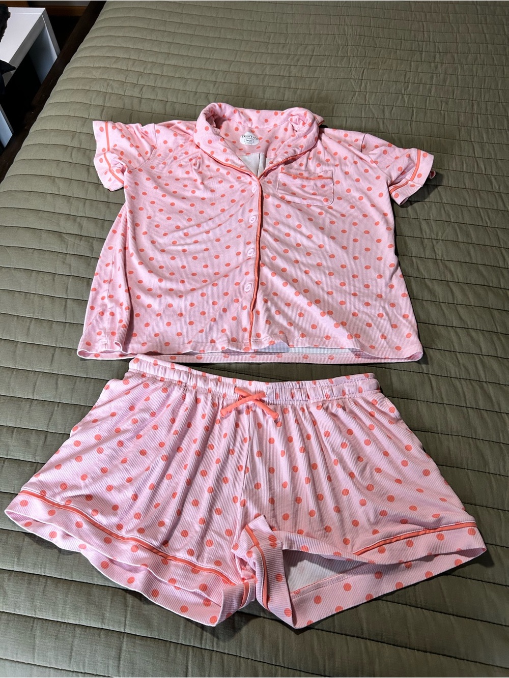 Women’s Pink Polka Dot Pajama Set - KenzKustoms